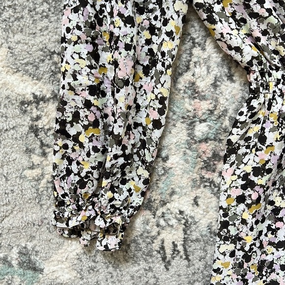 Theory Graphic Silk Drawstring Mini Dress - Picture 8 of 10